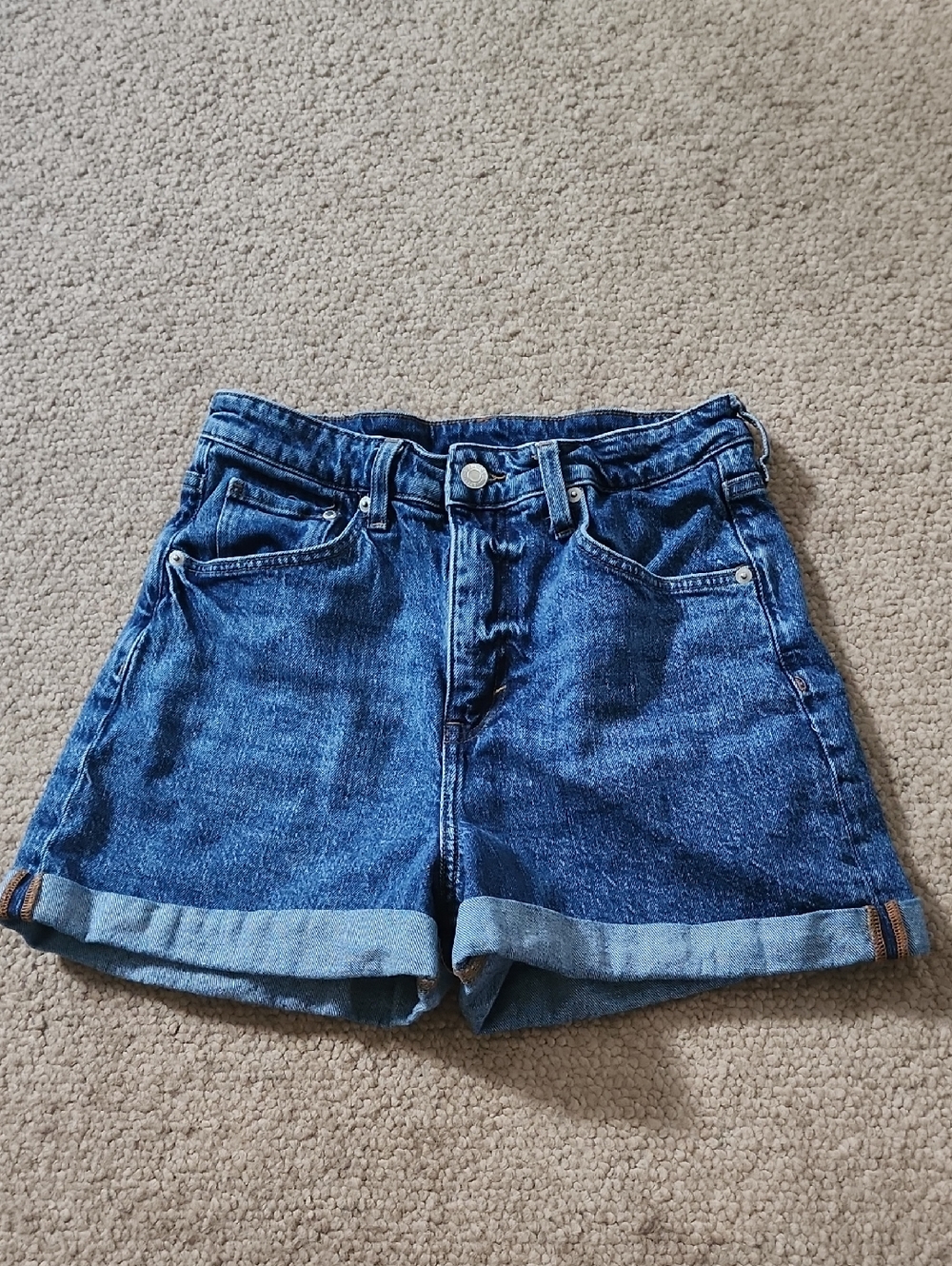 100% Cotton Mom Denim Shorts